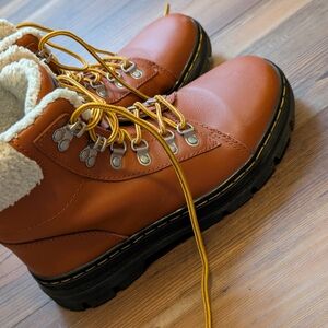 Doc Martens Brown Shearling Boots